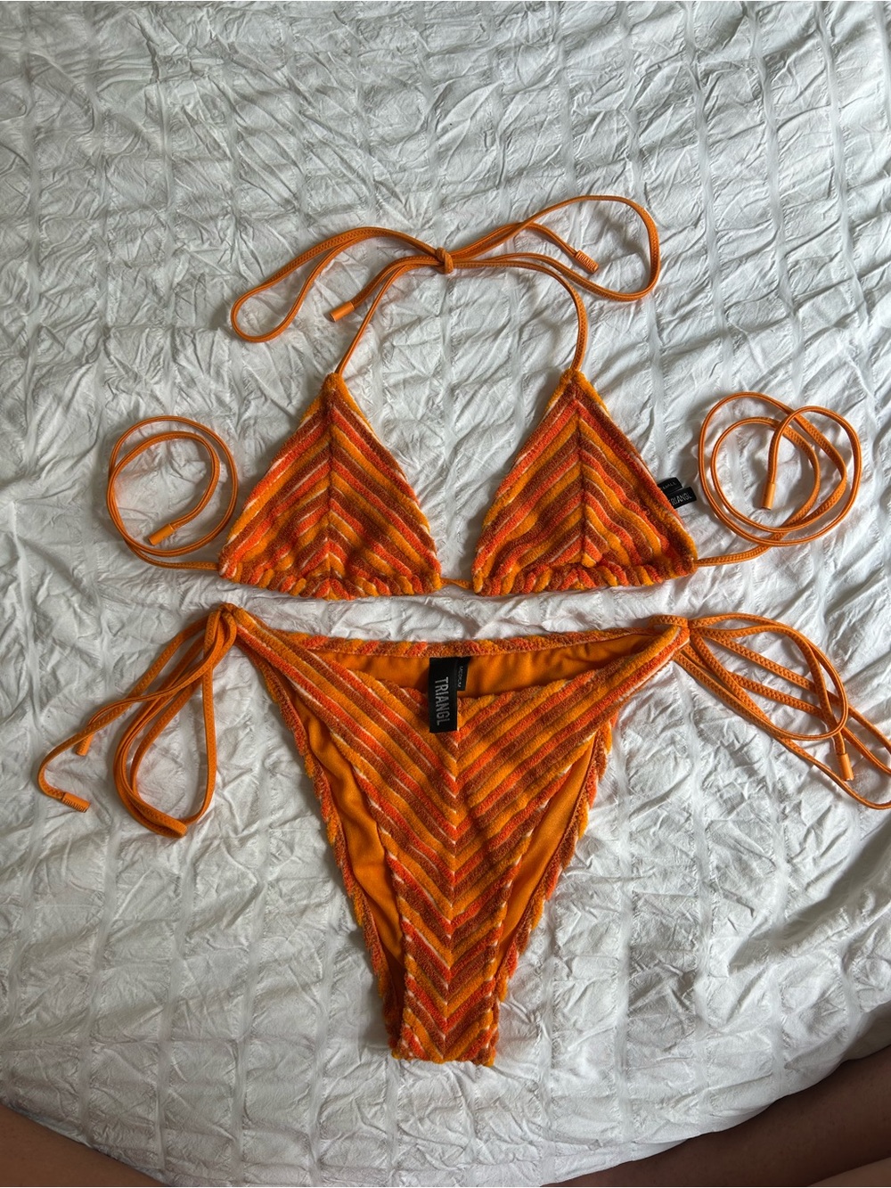 Triangl Bikini Orange Striped